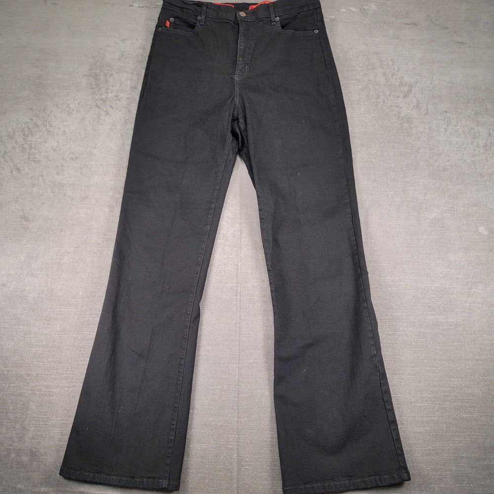 NYDJ Tummy Tuck‎ Black Denim Jeans Straight Leg Women's Size 12